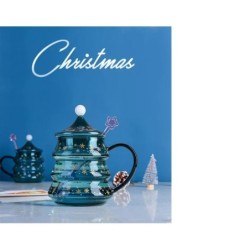 Jumper Kids แก้วน้ำ แก้วน้ำคริสต์มาส มีฝาปิด พร้อมที่คน ความจุ 400 ml