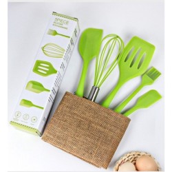 Jumper Kids ชุดทำอาหาร อุปกรณ์ครัว ซิลิโคน 5 ชิ้น ตะหลิวซิลิโคน ซิลิโคนคุณภาพสำหรับทำอาหาร