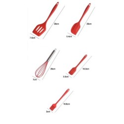 Jumper Kids ชุดทำอาหาร อุปกรณ์ครัว ซิลิโคน 5 ชิ้น ตะหลิวซิลิโคน ซิลิโคนคุณภาพสำหรับทำอาหาร