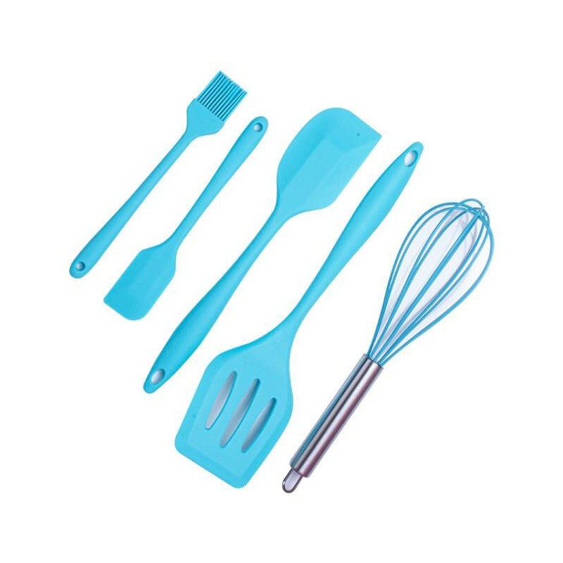 Jumper Kids ชุดทำอาหาร อุปกรณ์ครัว ซิลิโคน 5 ชิ้น ตะหลิวซิลิโคน ซิลิโคนคุณภาพสำหรับทำอาหาร