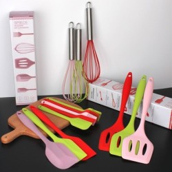 Jumper Kids ชุดทำอาหาร อุปกรณ์ครัว ซิลิโคน 5 ชิ้น ตะหลิวซิลิโคน ซิลิโคนคุณภาพสำหรับทำอาหาร