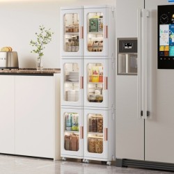 Jumper kids ตู้เก็บของพับได้ตู้เก็บของ ชั้นเก็บของ มีบานพับโปรงใส มีแม่เหล็กปิด มีล้อเลื่อน รับน้ำหนักได้เยอะ