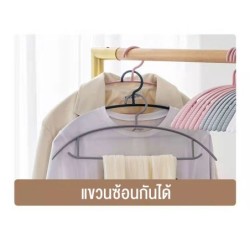 (10 ชิ้น) Jumper Kids ไม้แขวนเสื้อ ผู้ใหญ่ ไม้แขวนผ้า พลาสติก PP พร้อมตะขอเกี่ยวและร่องกันลื่น