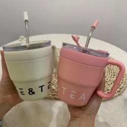 Jumper แก้วสแตนเลส ลาย Coffee & Tea เก็บความร้อนและความเย็น ได้ดี มีหูหิ้ว ขนาด 480 ML. น้ำหนักเบา