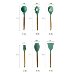 Jumper Kids ชุดทำอาหาร อุปกรณ์ครัว ซิลิโคน 12 ชิ้น ตะหลิวซิลิโคน ซิลิโคนคุณภาพสำหรับทำอาหาร พร้อมกระบอกเก็บอุปกรณ์