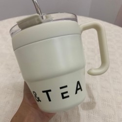 Jumper แก้วสแตนเลส ลาย Coffee & Tea เก็บความร้อนและความเย็น ได้ดี มีหูหิ้ว ขนาด 480 ML. น้ำหนักเบา