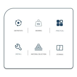 Jumper Kids ชั้นวางของในครัว หมุนได้ 360° ชั้นวางเครื่องปรุง พร้อมหูหิ้ว พลาสติกเกรดพรีเมี่ยม