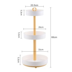 Jumper Kids ชั้นวางของในครัว หมุนได้ 360° ชั้นวางเครื่องปรุง พร้อมหูหิ้ว พลาสติกเกรดพรีเมี่ยม