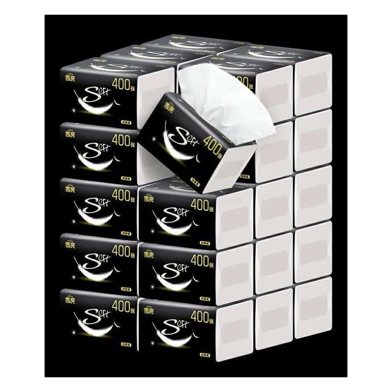 Jumper Kids กระดาษทิชชู่ ทิชชู่ทำความสะอาด กระดาษเช็ดหน้า เนื้อเนียน นุ่ม หนาสี่ชั้น แบบยกลัง 30 ห่อ