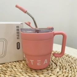 Jumper แก้วสแตนเลส ลาย Coffee & Tea เก็บความร้อนและความเย็น ได้ดี มีหูหิ้ว ขนาด 480 ML. น้ำหนักเบา