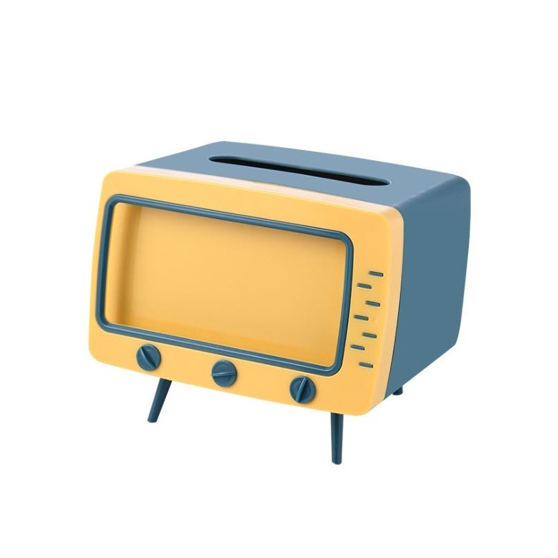 Jumper Kids กล่องกระดาษทิชชู่ TV ใส่ทิชชู่ ใส่ของ พร้อมที่ตั้งโทรศัพท์ ทรงทีวี