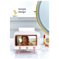 Jumper Kids กล่องกระดาษทิชชู่ TV ใส่ทิชชู่ ใส่ของ พร้อมที่ตั้งโทรศัพท์ ทรงทีวี