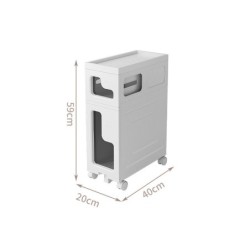 Jumper Kids ชั้นเก็บของ รุ่นมีที่ใส่ทิชชู่ด้านข้าง ชั้นเก็บแบบมีลิ้นชัก ชั้นเก็บของที่แคบ มีล้อเลื่อน