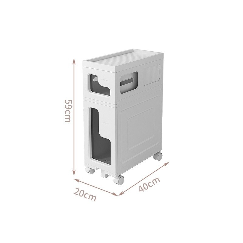 Jumper Kids ชั้นเก็บของ รุ่นมีที่ใส่ทิชชู่ด้านข้าง ชั้นเก็บแบบมีลิ้นชัก ชั้นเก็บของที่แคบ มีล้อเลื่อน