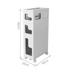 Jumper Kids ชั้นเก็บของ รุ่นมีที่ใส่ทิชชู่ด้านข้าง ชั้นเก็บแบบมีลิ้นชัก ชั้นเก็บของที่แคบ มีล้อเลื่อน