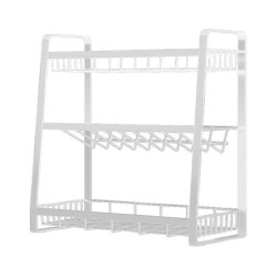 Jumper Kids ชั้นวางเครื่องปรุง 3 ชั้น สแตนเลส ชั้นวางของในครัว สำหรับจัดเรียงขวดต่างๆ