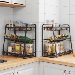 Jumper Kids ชั้นวางเครื่องปรุง 3 ชั้น สแตนเลส ชั้นวางของในครัว สำหรับจัดเรียงขวดต่างๆ