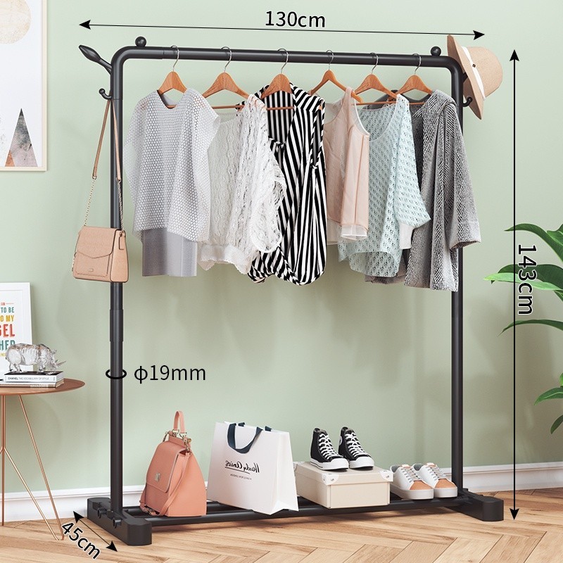 Jumper Kids ราวตากผ้าเหล็ก ราวแขวนผ้าบาร์คู่ บาร์เดี่ยว ราวแขวนเสื้อ พร้อมชั้นที่วางของ ชั้นวางรองเท้า ที่แขวนผ้าและหมวก