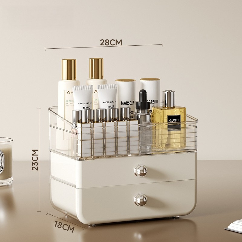 Jumper Kids ชั้นวางเครื่องสำอางค์ กล่องเก็บเครื่องสำอางค์ มีลิ้นชัก จัดระเบียบเครื่องสำอางค์ ใส่ขวดทรงสูงได้