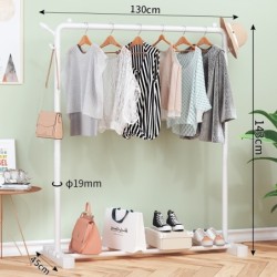 Jumper Kids ราวตากผ้าเหล็ก ราวแขวนผ้าบาร์คู่ บาร์เดี่ยว ราวแขวนเสื้อ พร้อมชั้นที่วางของ ชั้นวางรองเท้า ที่แขวนผ้าและหมวก