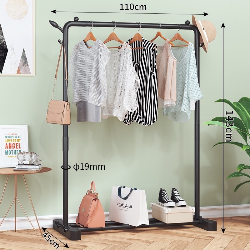 Jumper Kids ราวตากผ้าเหล็ก ราวแขวนผ้าบาร์คู่ บาร์เดี่ยว ราวแขวนเสื้อ พร้อมชั้นที่วางของ ชั้นวางรองเท้า ที่แขวนผ้าและหมวก