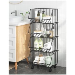 Jumper Kids ชั้นวางของในห้องครัว ใส่ผักผลไม้ เก็บได้สูงสุด 2-5 ชั้น แบบมีล้อและไม่มีล้อ